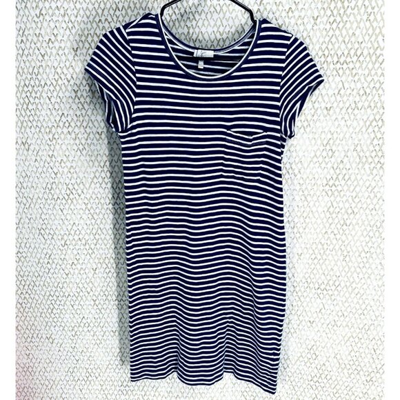 Joie Women Dress XXS Extra Extra Small Short Sleeve Striped Lightweight Blue - Picture 1 of 7